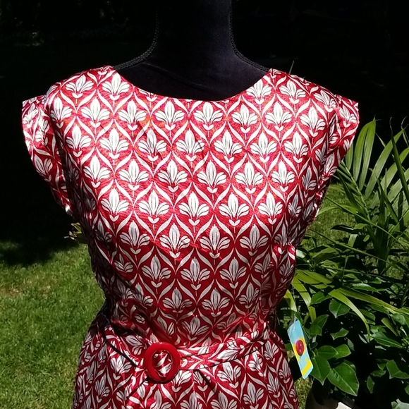 Forever 21 NWT Sz M Belted Dress - Picture 2 of 6